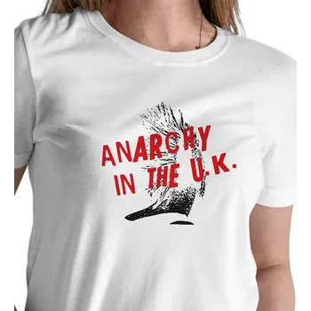 Dámské tričko Dámské triko bílé - Anarchy in the U.K. XXL