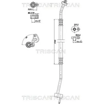 Vedení klimatizace Vysokotlaké / nízkotlaké vedení, klimatizace Triscan A/S 9010 16042