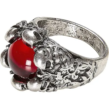 Karnevalový doplněk Prsten s lebkami