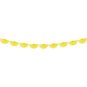 Girlanda - vějířky žluté menší