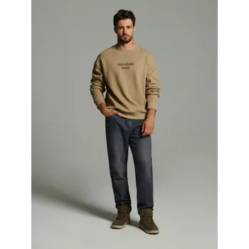 Pánské tenisky Sinsay - Vysoké tenisky z imitace kůže - béžová - 070EP-80X - 070EP-80X-40