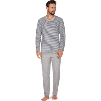 Pánské pyžamo Pyžamo Regina 450 long/r froté 2XL-3XL pánské tmavě modrá XXL
