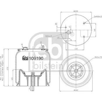 Mech, pneumatické odpružení FEBI BILSTEIN 109190