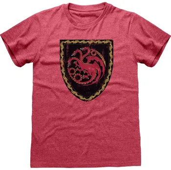 Pánské tričko Pánské tričko House of The Dragon: Erb Targaryenů (M) červená bavlna