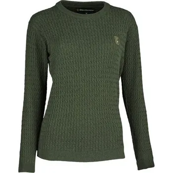 Dámský svetr Deerhunter Lady Harrington Dámský pletený svetr s copánkovým vzorem Velikost: 38, Barva: lesní zelená