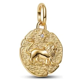 Přívěsek Zlacený medailonový přívěsek PANDORA Lev 763974C01