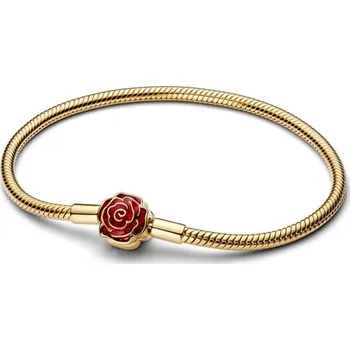 Náramek Zlacený náramek PANDORA Disney Kráska a zvíře 19 cm 564019C01-19