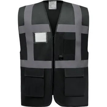 reflexní vesta Hi-Vis multifunkční vesta HVW 801 black XXL