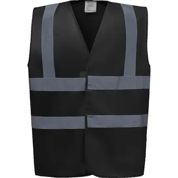 reflexní vesta Hi-Vis bezpečnostní vesta HVW 100 black M