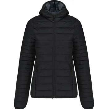Lehká dámská prošívaná bunda s kapucí K 6111 black XS