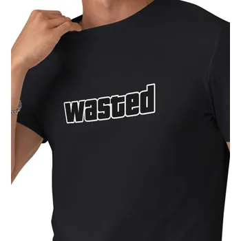 Pánské triko černé - Wasted 3XL