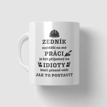 Hrnek s nápisem Zedník