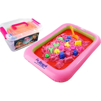 Hra na zahradu KIK PlaySand Magický tekutý písek 3000g + formičky + pískoviště