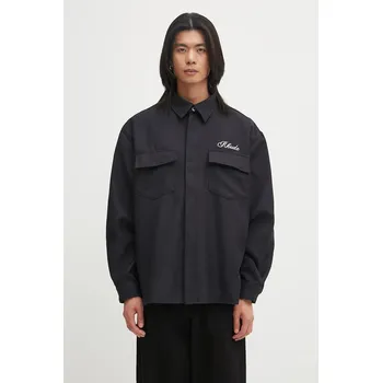 Pánská košile Košile RHUDE Boxy LS Work Shirt, M, černá, 99X