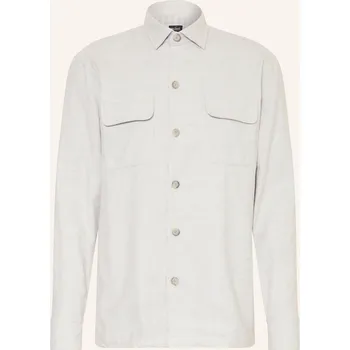 Pánská košile Van Laack Pánská Flanelová Svrchní Košile Reydin, šedá, 40