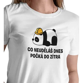 Dámské tričko Dámské triko bílé - Co neuděláš dnes počká do zítra XL