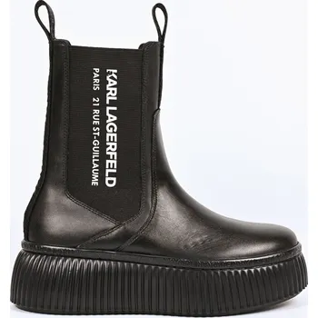 Dámská zimní obuv Dámské Boty KARL LAGERFELD KREEPER LO LONG GORE BOOT KL42344-000 – Černá 40