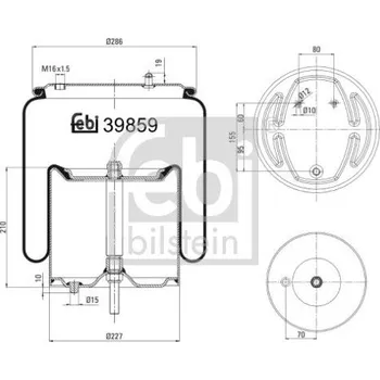 Mech, pneumatické odpružení FEBI BILSTEIN 39859
