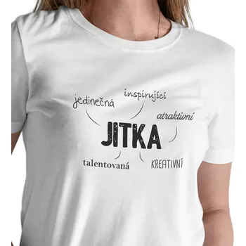 Dámské tričko Dámské triko bílé - Jitka 3XL