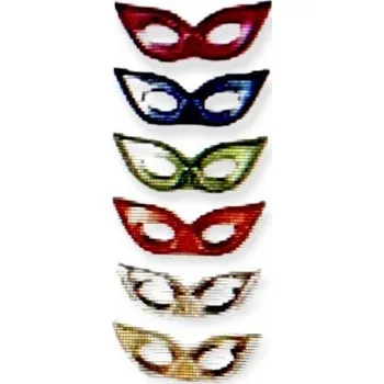 Karnevalový doplněk Škrabošky metalické set