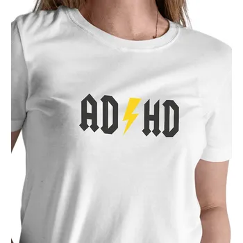 Dámské tričko Dámské triko bílé - ADHD XXL