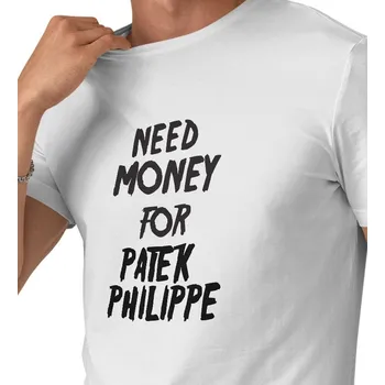 Pánské tričko bílé - Need money for Philippe 3XL