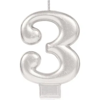 Svíčka Stříbrná svíčka 3