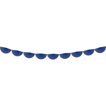 Girlanda - vějířky tmavě modré menší