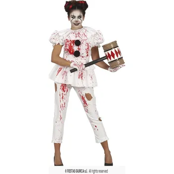 Karnevalový kostým Krvavý klaun, kostým dámský S