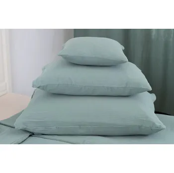 Povlečení Podpěrová s.r.o. Mušelínový povlak na polštář ŠALVĚJOVĚ ZELENÝ Velikost: 40x60 cm BAVLNA N