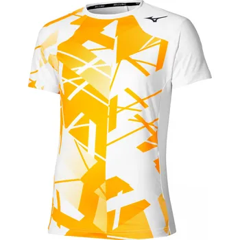 Pánské tričko Pánské tričko Mizuno Daybreakers Shadow Graphic SS Tee M White Citrus M