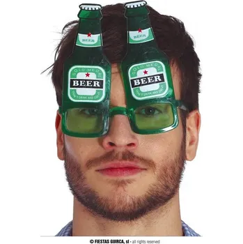 Karnevalový doplněk Brýle s dvěmi pivnímy lahvemi