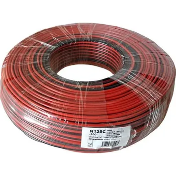 Síťový kabel Dvojlinka 2x0,75mm2 CCA18AWG červeno-černá, balení 100m