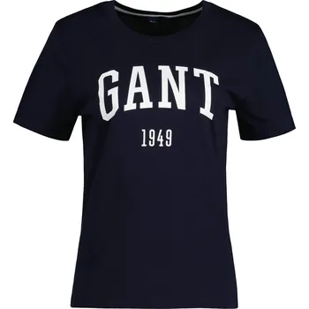 Dámské tričko Dámské Tričko s krátkým rukávem GANT LOGO SS T-SHIRT 4200670.433 – Tmavě modrá XL