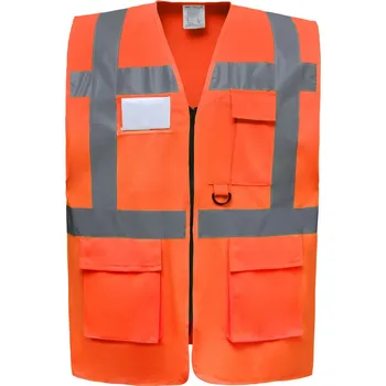 reflexní vesta Hi-Vis multifunkční vesta HVW 801 hi vis orange 4XL