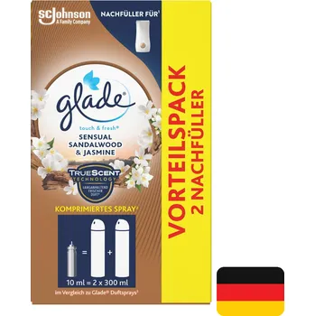 Osvěžovač vzduchu Glade Touch & Fresh náhradní náplň 2x10 ml Sensual Sandalwood & Jasmine (Dovoz: Německo)