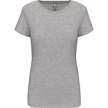 Dámské tričko Dámské elastické tričko K 3013 light grey heather L