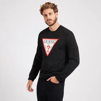 Pánská mikina Pánská Mikina GUESS AUDLEY CN FLEECE M2YQ37K6ZS1-JBLK – Černá M