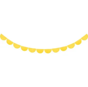Girlanda - půlměsíčky žluté měnší