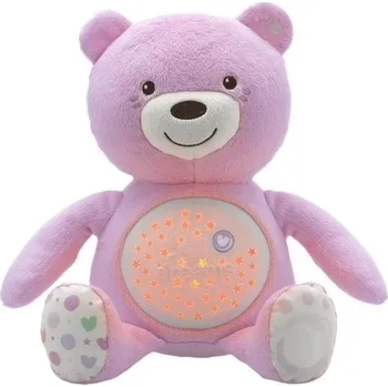 Lampička CHICCO ZABAWKI CHICCO Medvídek usínáček s projektorem a hudbou Baby Bear First Dreams růžová 0m+
