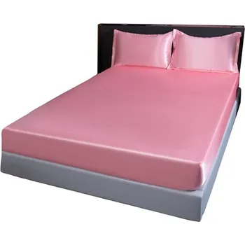 Prostěradlo Hedvábné napínací prostěradlo, 00999 - Růžová