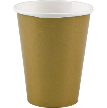 Party nádobí Zlaté kelímky papírové