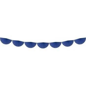 Girlanda - vějířky tmavě modré větší