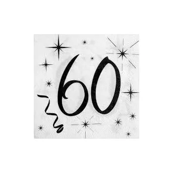 Papírový ubrousek Ubrousky narozeninové - 60 let