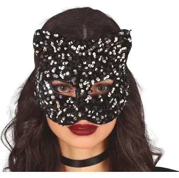 Karnevalová maska Maska pro kočku, třpytivá