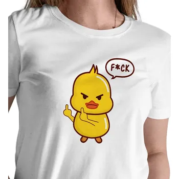 Dámské tričko Dámské triko bílé - F*ck kuře XL