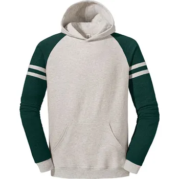 Dámská mikina Mikina s kapucí "NuBlend Varsity" 97CR oatmeal heather-forest green heather XXL
