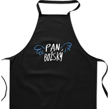 Kuchyňská zástěra Zástěra černá - Pan božský
