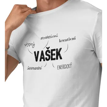 Pánské triko bílé - Vašek XXL
