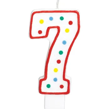 Svíčka Svíčka s číslem červená - 7